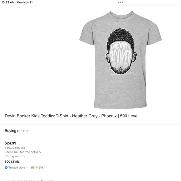 ‘American Apparel’ Devin Booker Baby Onesie - Picture 7 of 7